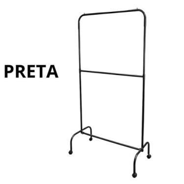 Imagem de Arara Cabideiro Dupla Dobravel Com Rodinhas 100cm - - valemixxhome, PR