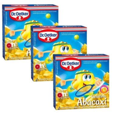 Imagem de Kit 3 Gelatina Dr. Oetker Sabor Abacaxi 20gr