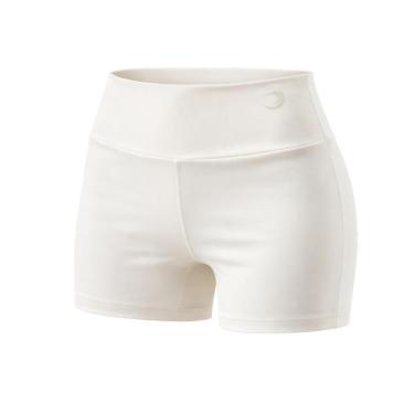 Imagem de Shorts Curto Preto Treino Academia Poliamida Yoga Pilates Corrida - Offwhite-Feminino