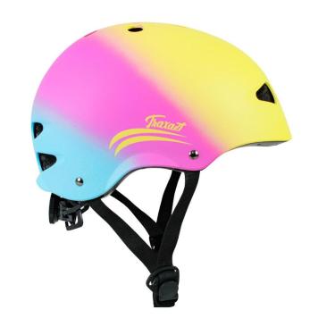 Imagem de Capacete Traxart Intermediário Rainbow Amarelo e Pink GC-208-Feminino