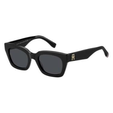 Imagem de Óculos de Sol Tommy Hilfiger 2052 Preto Lente Cinza Feminino-Feminino