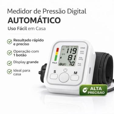 Imagem de Medidor de Pressão Tecnologia Digital para Monitorar sua Saúde Diariam