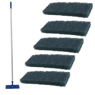 Imagem de Kit Suporte Limpa Tudo E Cabo Alumínio 1.40 M Com 5 Fibras de Limpeza 