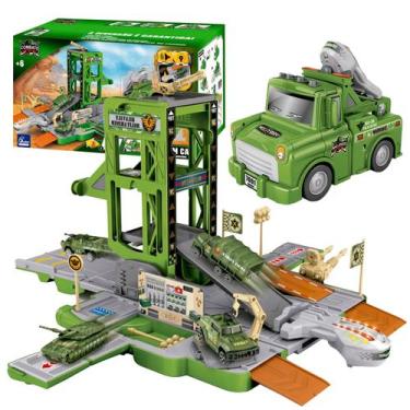 Imagem de Brinquedo Carrinho Vira Garagem Miniatura Brinquedo Luz E Som Menino -