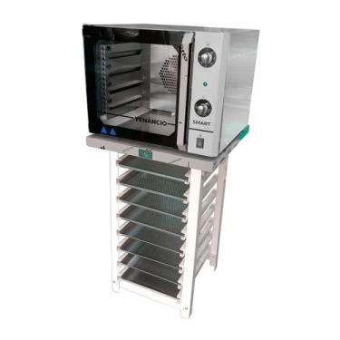 Imagem de KIT - Forno Turbo Convector Smart Basic Inox FCSB4E 220v + Bancada Mes