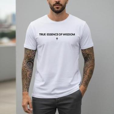 Imagem de Camiseta Masculina Básica Algodão 30.1 Penteado Estampa Frente Costas Vintage Retrô Urb...