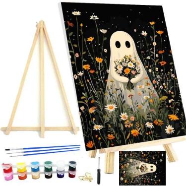Imagem de Kit Paint by Numbers Meothan Halloween com moldura 30x40cm