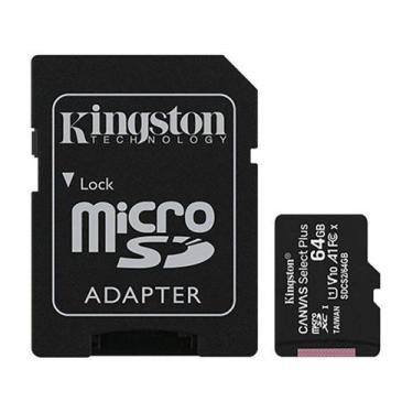 Imagem de Cartão de Memória Kingston Canvas Select Plus MicroSD 64GB Classe 10 c