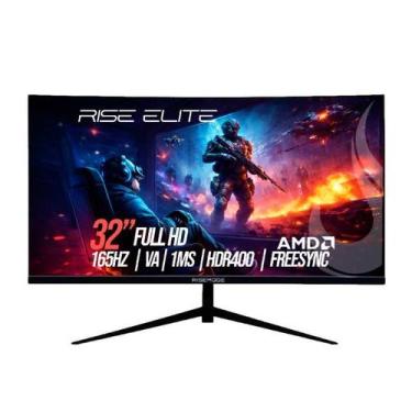 Imagem de Monitor Gamer Curvo Rise Mode Elite 32 FHD 165hz VA 2ms HDMI DisplayPo