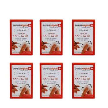 Imagem de Kit 180 Lenços Umedecidos De Limpeza Swisswipes Óculos Celular