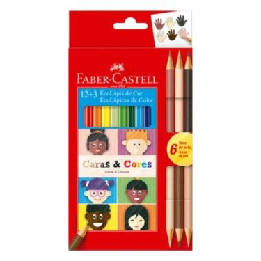 Imagem de Lapis De Cor 12 Cores Ecolapis 3 Caras - FABER CASTELL
