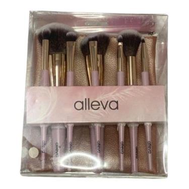 Imagem de Kit 8 Pincéis Para Maquiagem Com Necessaire - Alleva
