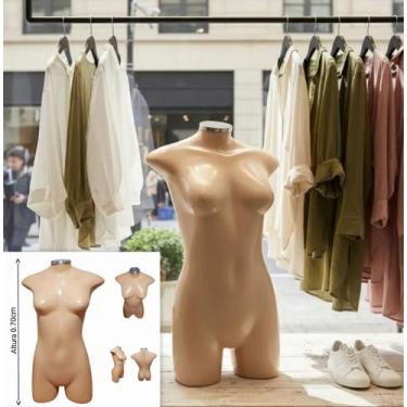 Imagem de Manequim feminino adulto (Meio corpo modelo jó N.36) bege com tampa pr