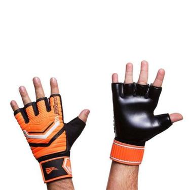 Imagem de Luva de Goleiro Futsal Progne Adulto, Preto, Laranja, Grande