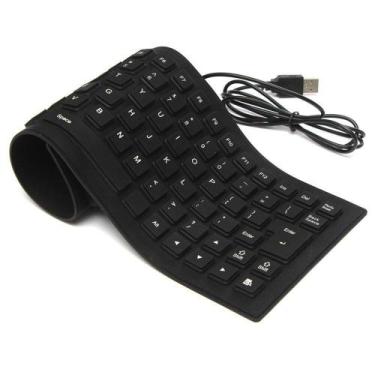 Imagem de Teclado dobravel emborrachado resistente agua usb xz - xz-105 - DURAWE