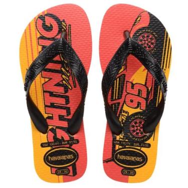 Imagem de Chinelo Infantil Havaianas Cars Disney Original, 23/24, Amarelo pop