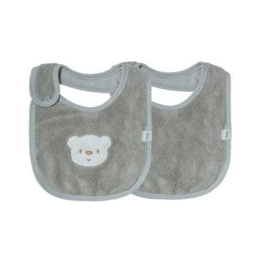 Imagem de Kit Com 2 Babadores Hug Urso Cinza, Único, Cinza
