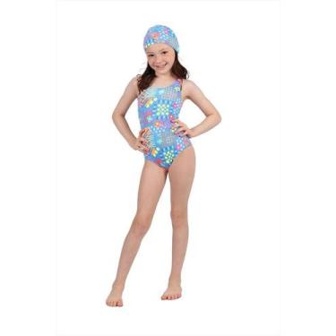 Imagem de Maio com touca valentina estampa jeans neon siri kids 38116, 12, Azul
