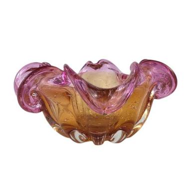 Imagem de Centro de Mesa Decorativo de Murano - Laradore Rosa e Âmbar
