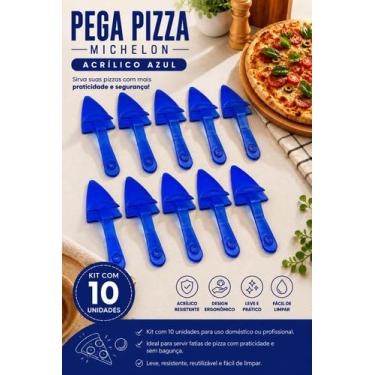 Imagem de Kit 10 Pega Pizza Michelon Azul