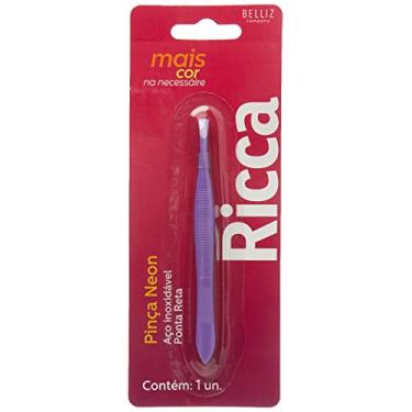Imagem de Pinça Inox Neon Ponta Reta Ricca, Ricca