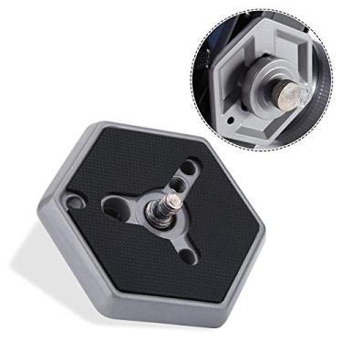 Imagem de Placas de montagem hexagonais de liberação rápida de substituição com parafusos de rosca de 1/4"-20 Peças de tripé de câmera profissional