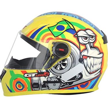 Imagem de Capacete FW3 GT TURBO AMARELO BRILHANTE 58 COM VISEIRA CRISTAL