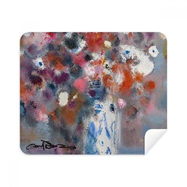 Imagem de Flores coloridas XJJ pano de limpeza de pintura a óleo limpador de tela 2 peças tecido de camurça