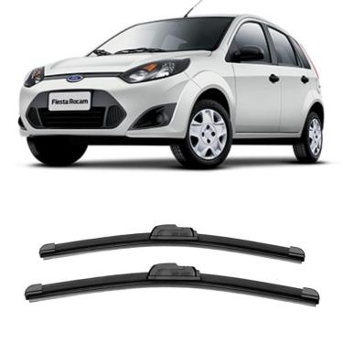 Imagem de Par Palhetas Limpador Parabrisa Fiesta Rocam Hatch Sedan 2012 2013 2014