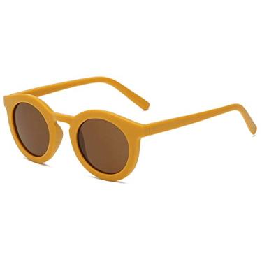 Imagem de Óculos de Sol Retrô Vintage Redondos Moda Feminina Tendência Geléia Doce Tons de Cor UV400 Clássico Masculino Cinza Chá Óculos de Sol, Chá Amarelo C03, China