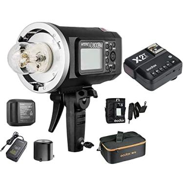 Imagem de Godox AD600BM Bowens Mount 600Ws com Godox X2T-F Trigger GN87 HSS Outdoor Flash com 2.4G Wireless X System, bateria de 8700mAh, com bolsa de transporte Godox CB-09 e bolsa portátil Godox PB-600