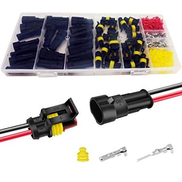 Imagem de Twippo 20 kits de conectores elétricos automotivos de 2 pinos, conector de fio de 2 pinos à prova d'água, conector de fio bidirecional
