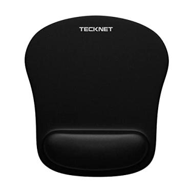 Imagem de TECKNET Mouse pad com suporte de pulso, mouse pad ergonômico para jogos, alívio da dor, mouse portátil confortável para computador, laptop, escritório, casa e viagens, base antiderrapante, superfície