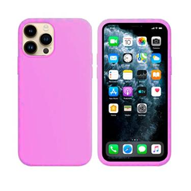 Imagem de Capinha Colorida Compatível Com iPhone 14 PRO Vermelha ,Preta, Laranja, Amarela, Azul, Rosa, Pink, Branca, Lilás, Marrom, Verde, Roxo, Bordô, Case Slim Flexível Aveludada Com 3 Camadas