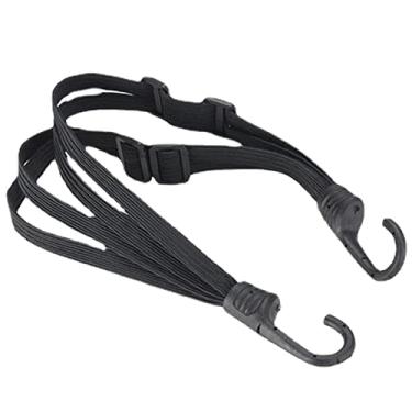 Imagem de Fivela de retenção de capacete, alça de amarração de tendão de carne, cabo de capacete elástico, cabo elástico de engrenagem de capacete, alça de bagagem de motocicleta portátil para andar com 2 ganchos