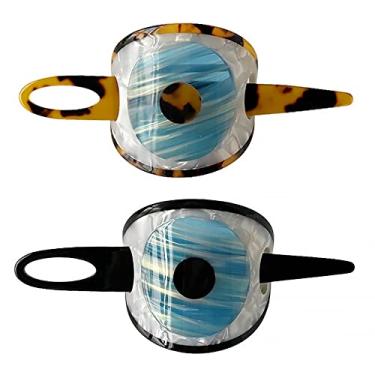 Imagem de QTMY 2 pacotes de acetato olho turco grampo de cabelo grampo de cabelo grampo de cabelo grampo de cabelo criativo grampo de cabelo acessórios de cabelo para mulheres meninas