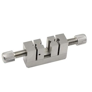 Imagem de Alicate de coroa de relógio multifuncional de aço inoxidável portátil pequeno ferramenta de reparo de relógio profissional base de reparo de movimento de relógio