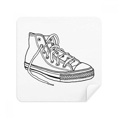 Imagem de Sapatos de lona brancos pintados à mão limpador de tela tecido camurça pacote com 2