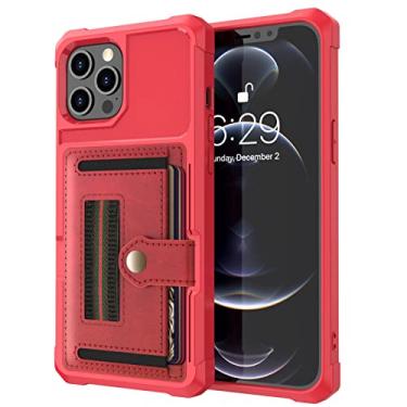 Imagem de KVIBEO Capa para iPhone 14/14 Pro/14 Plus/14 Pro Max, capa traseira de couro de proteção de lente galvanizada borda ultra fina antiderrapante capa à prova de choque (cor: vermelho, tamanho: 14 6,1 polegadas)