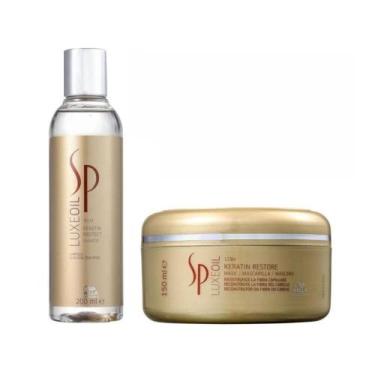 Imagem de Kit Wella Sp Luxe Oil Keratin Shampoo Protect 200ml + Máscara Restore