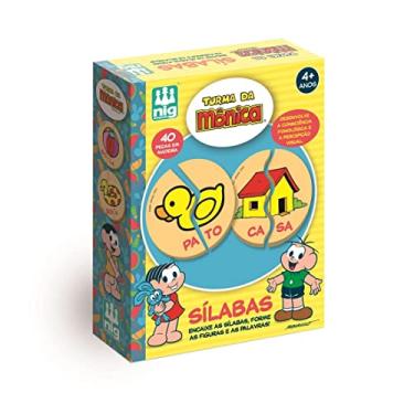 Imagem de Nig Brinquedos Sílabas Turma da Mônica em Madeira 40 Peças