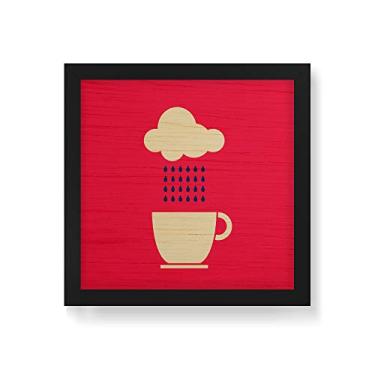 Imagem de Arte Maníacos Quadro Decorativo em Madeira Chá de Chuva - 30x30cm (Moldura caixa em laca preta)