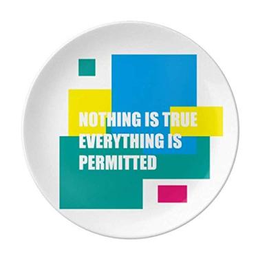 Imagem de Nothing True Everything Permitted Prato decorativo de porcelana Salver Prato de jantar