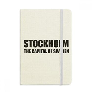 Imagem de Caderno de Estocolmo, a capital da Suécia, capa dura oficial, diário clássico