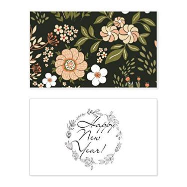 Imagem de White Wild Flower Plant Paint New Year Festival Greeting Card Bless Message Gift