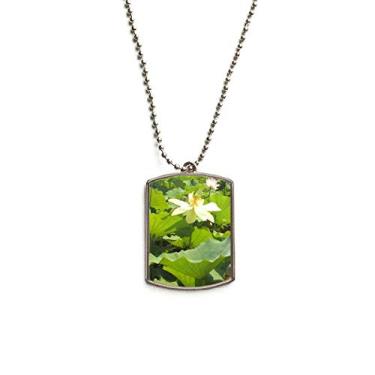 Imagem de Colar com pingente de identificação de cachorro Withered Lotus Sun de aço inoxidável