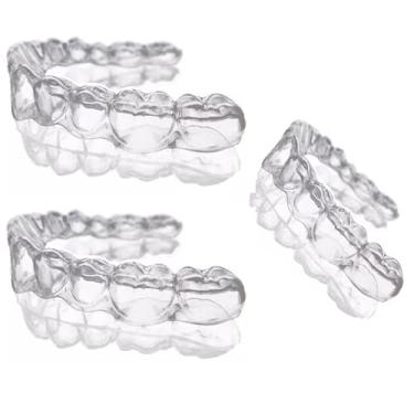 Imagem de 3 Moldeira Bruxismo Proteção Anti Ronco Placas Inferior E Superior c/caixa kit