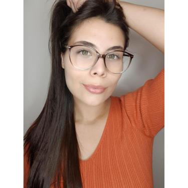 Imagem de Armação Óculos Grau Feminino Redondo Amor Marrom Degrade-Feminino