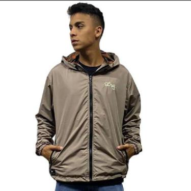 Imagem de Jaqueta Corta vento Panda Impermeavel  Caqui LRG - M - Marrom-Masculino