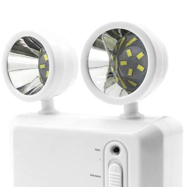 Imagem de Luminária de Emergência Bloco Autônomo 2 Faróis 3W Bivolt Blumenau